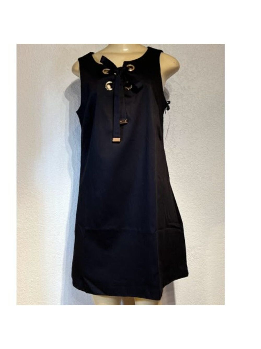 NWT Jessica Simpson Black Lace-Up Mini Dress - Size 6